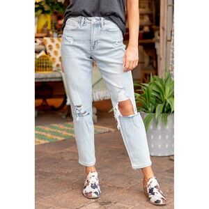 Vervet Los Angeles Erika Womens Distressed Light Wash High Rise Size 29 New